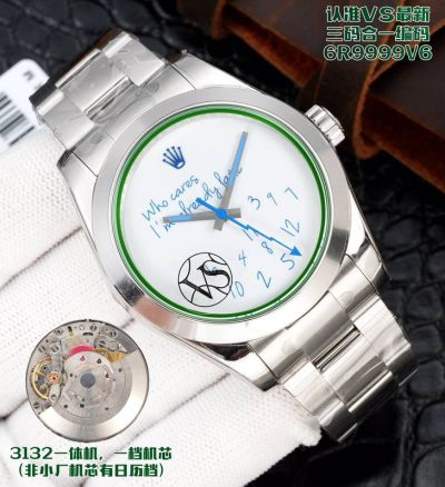 VS Factory Rolex Milgauss 40mm 3131 Movement White Face 904L Steel Watch